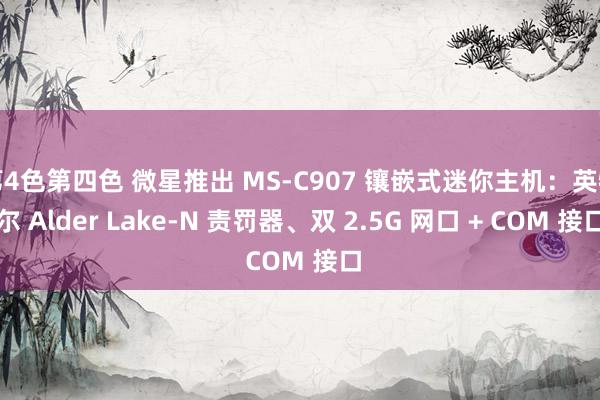 第4色第四色 微星推出 MS-C907 镶嵌式迷你主机：英特尔 Alder Lake-N 责罚器、双 2.5G 网口 + COM 接口