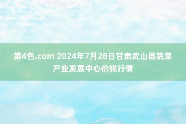 第4色.com 2024年7月28日甘肃武山县蔬菜产业发展中心价钱行情