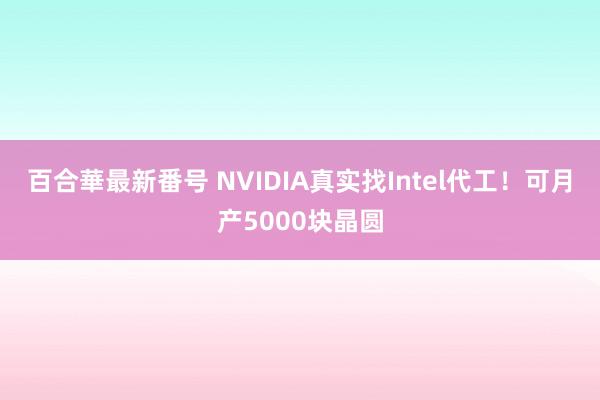 百合華最新番号 NVIDIA真实找Intel代工！可月产5000块晶圆