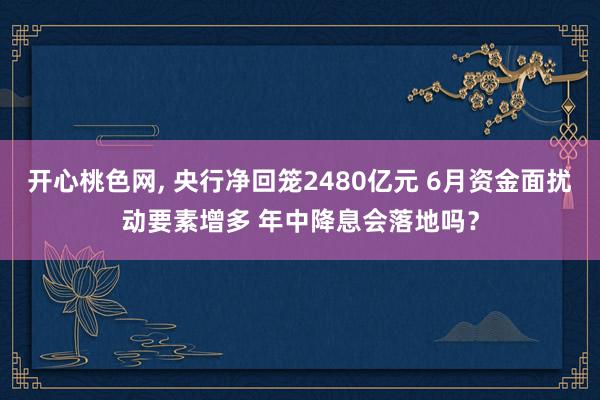 开心桃色网, 央行净回笼2480亿元 6月资金面扰动要素增多 年中降息会落地吗？