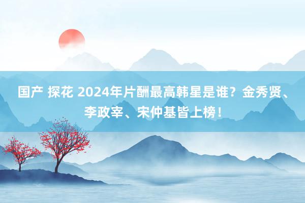 国产 探花 2024年片酬最高韩星是谁？金秀贤、李政宰、宋仲基皆上榜！